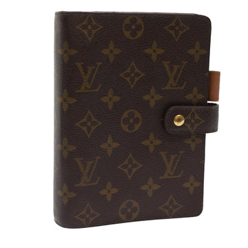 LOUIS VUITTON Monogram Agenda MM Day Planner Cover R20105 LV Auth hk763