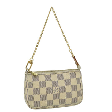 LOUIS VUITTON Damier Azur Mini Pochette Accessoires Pouch N58010 LV Auth hs1175