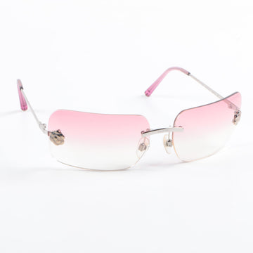 Chanel Silver Pink Camellia Flower 4085 Sunglasses