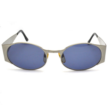 Chanel Silver Blue Tinted Oval Shapped sunglasses