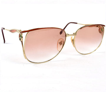 Yves Saint Laurent Vintage Gold  Bordeaux Tinted Sunglasses