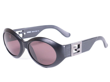 Fendi FF Logo Oval Black Red Tinted Sunglasses SL7548