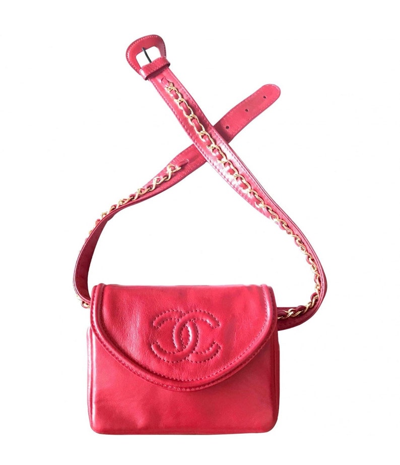 Chanel red belt clearance bag