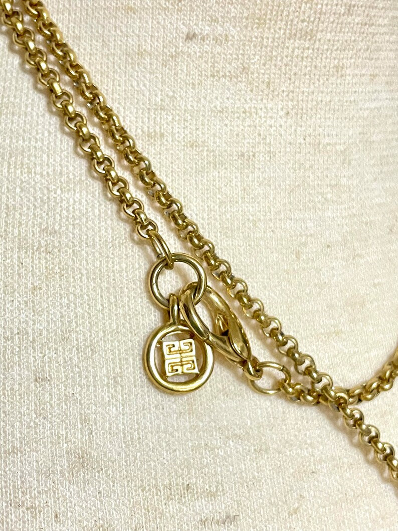 Vintage givenchy gold hot sale chain necklace