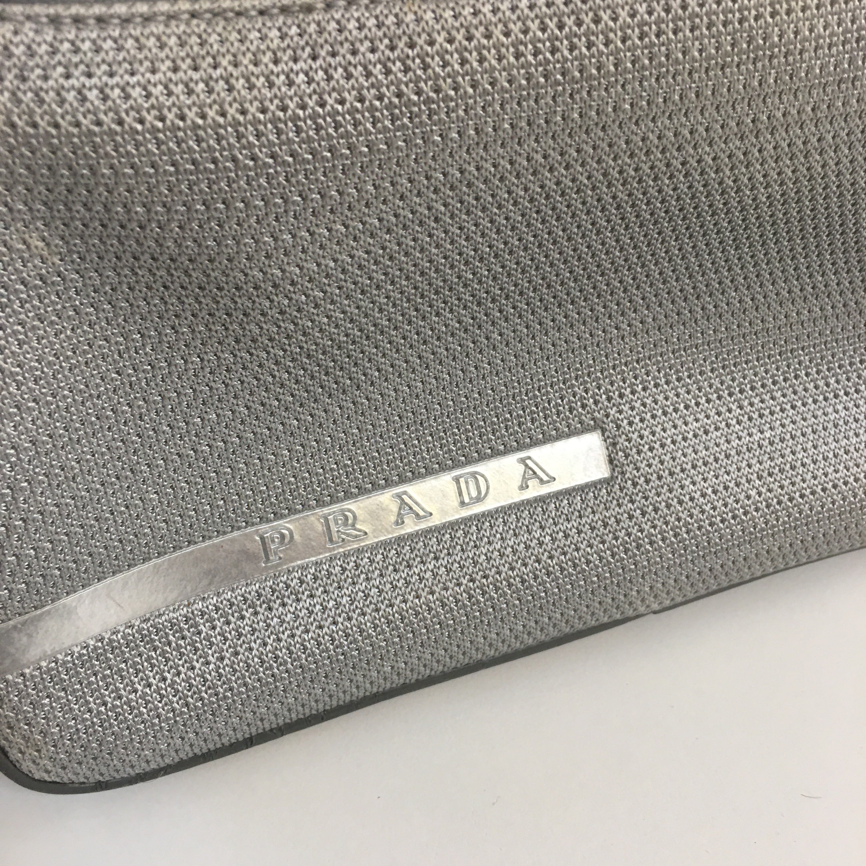 PRADA Shoulder Bag in Silver Fabric