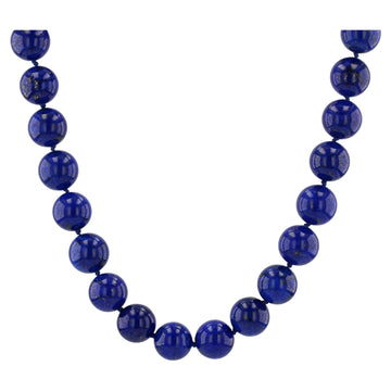 Modern Lapis Lazuli Pearl 18 Karat Yellow Gold Clasp Necklace