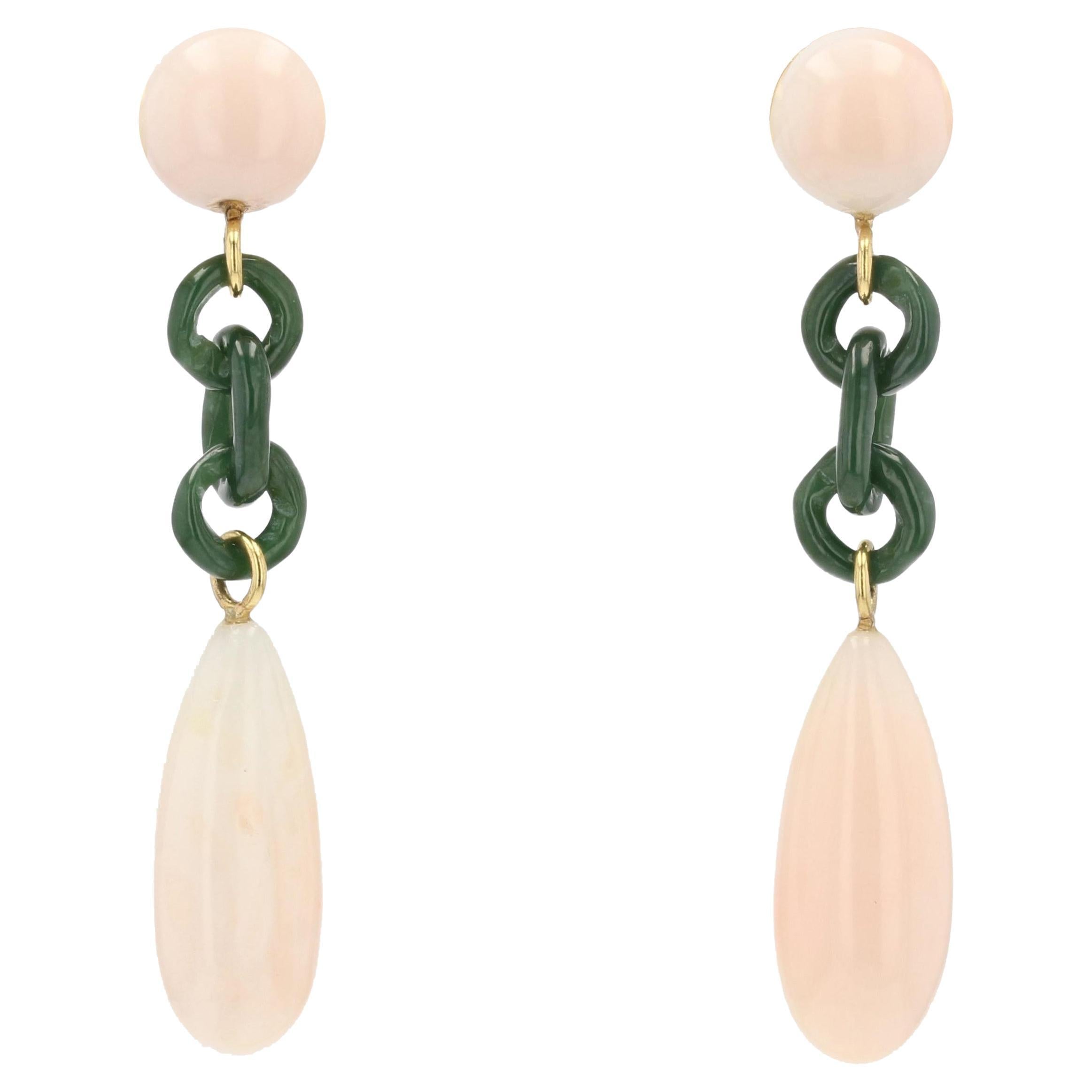 Coral & Jade Earrings at best price in Jaipur by Arzoo International | ID:  1189036748