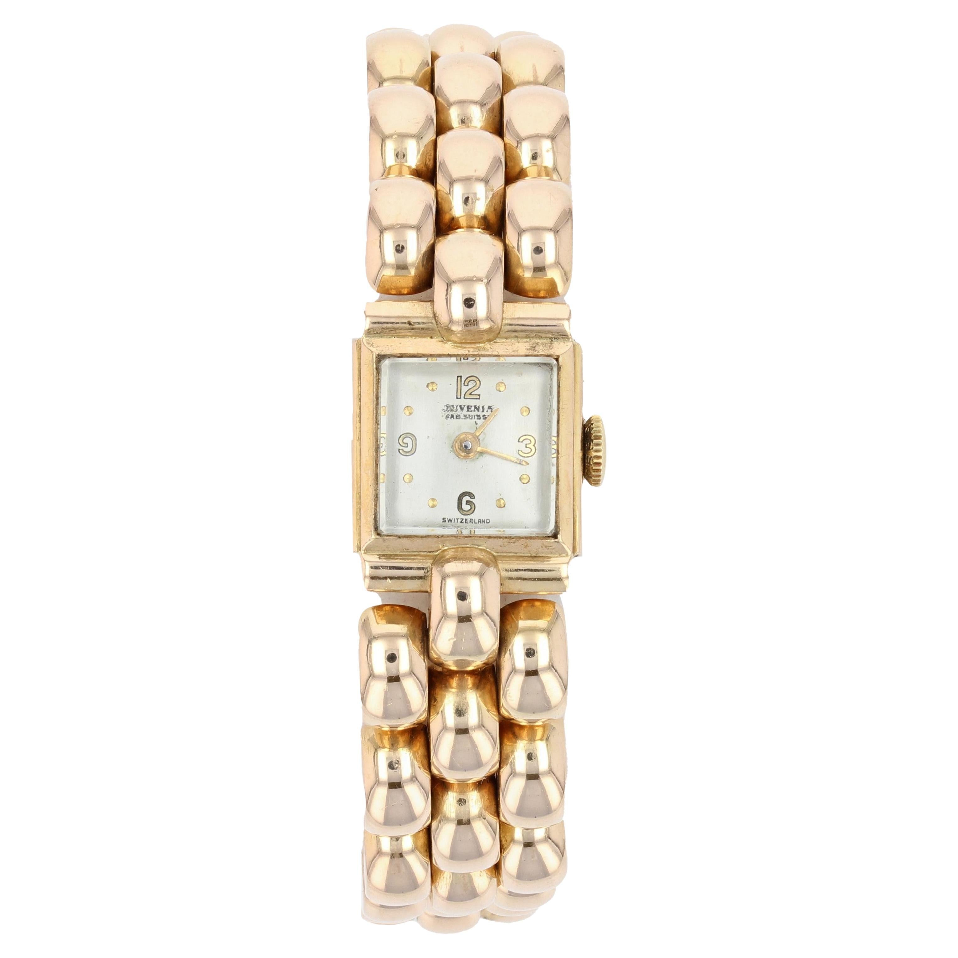 French 1960s 18 Karat Yellow Gold Retro Lady s Watch