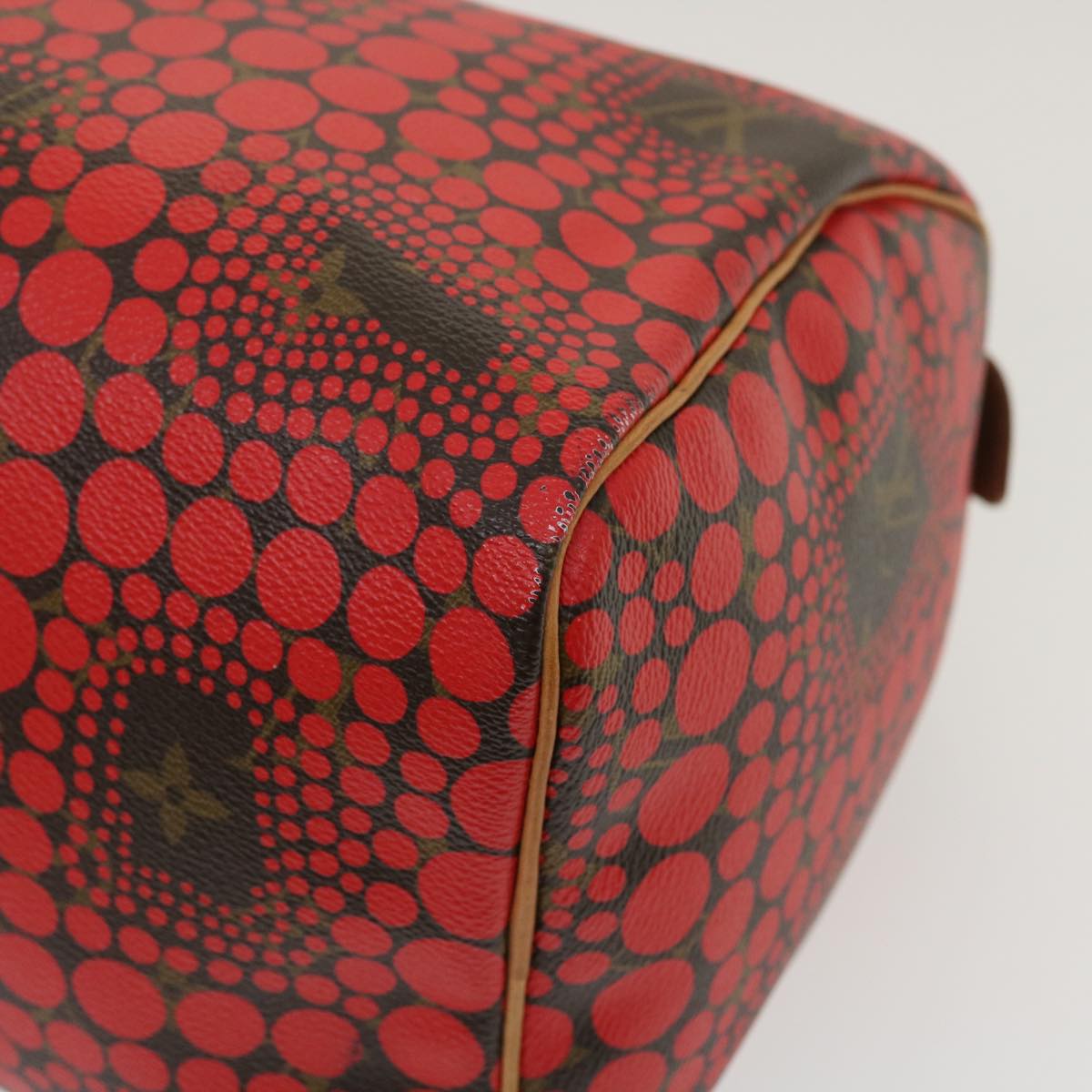 Louis Vuitton Monogram Dot Infinity Speedy 30 Kusama Red M40693 Lv Auth  Jk1302A