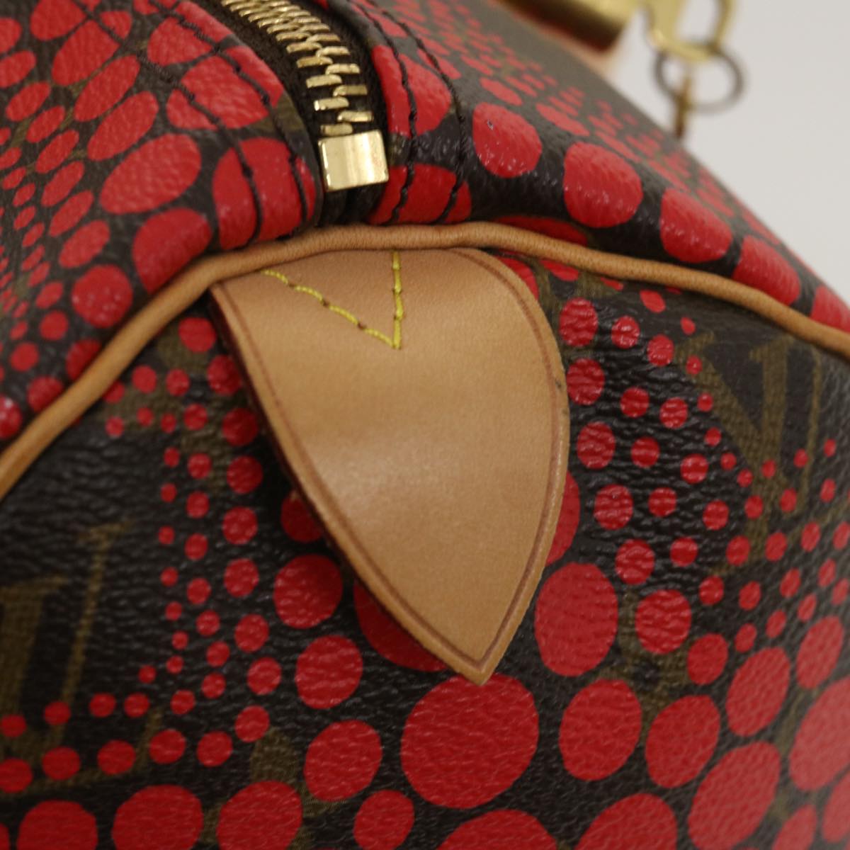 Louis Vuitton Monogram Dot Infinity Speedy 30 Kusama Red M40693 Lv Auth  Jk1302A