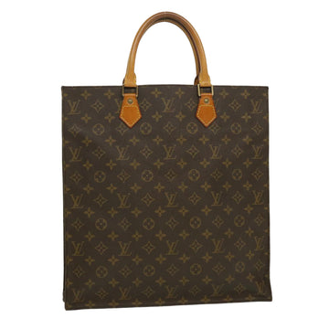 LOUIS VUITTON Monogram Sac Plat Hand Bag M51140 LV Auth jk2041