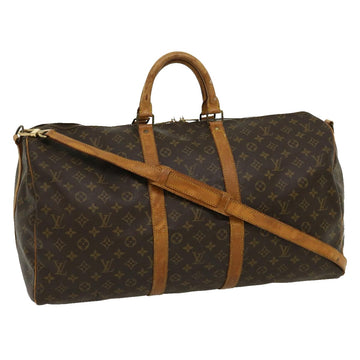 LOUIS VUITTON Monogram Keepall Bandouliere 55 Boston Bag M41414 LV Auth jk2170