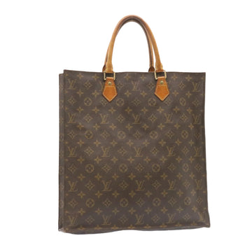 LOUIS VUITTON Monogram Sac Plat Hand Bag M51140 LV Auth jk625