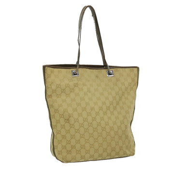 GUCCI GG Canvas Tote Bag Beige Auth ki2268