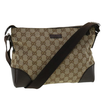 GUCCI GG Canvas Shoulder Bag Beige Auth ki2371