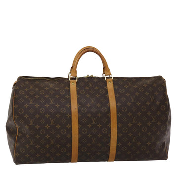 LOUIS VUITTON Monogram Keepall 60 Boston Bag M41422 LV Auth ki3075