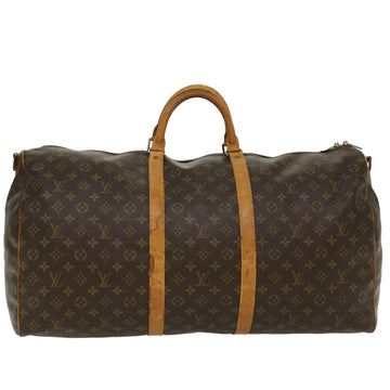 LOUIS VUITTON Monogram Keepall Bandouliere 60 Boston Bag M41412 LV Auth ki3130