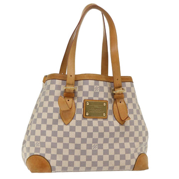 LOUIS VUITTON Damier Azur Hampstead MM Tote Bag N51206 LV Auth ki3260