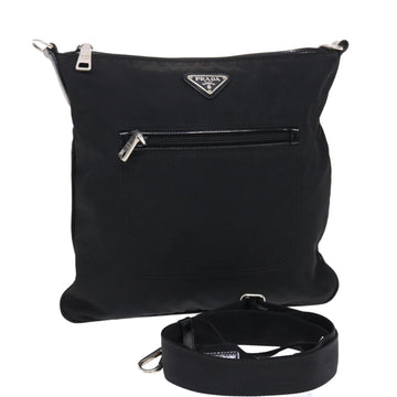 PRADA Shoulder Bag Nylon Black Auth ki3273