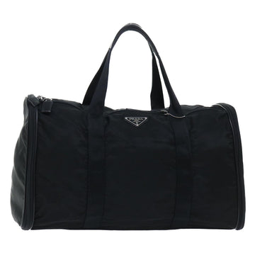 PRADA Boston Bag Nylon Black Auth ki3372