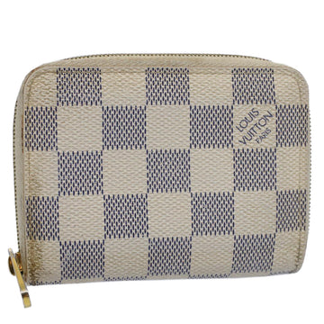 LOUIS VUITTON Damier Azur Zippy Coin Purse N63069 LV Auth ki3405