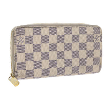 LOUIS VUITTON Damier Azur Zippy Wallet Long Wallet N63503 LV Auth ki3500