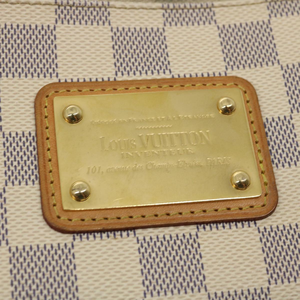 LOUIS VUITTON Damier Azur Eva 2Way Shoulder Hand Pouch N55214 LV Auth lt414A