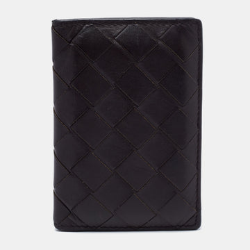 Bottega Veneta Brown Intrecciato Leather Bifold Card Case