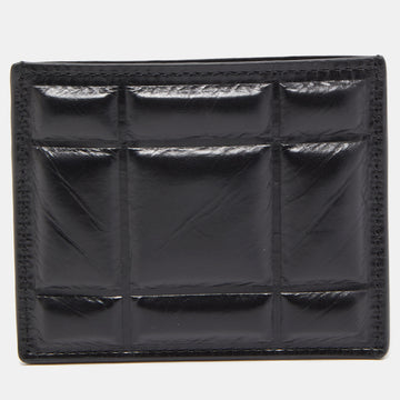 BOTTEGA VENETA Black Padded Intrecciato Leather Card Holder