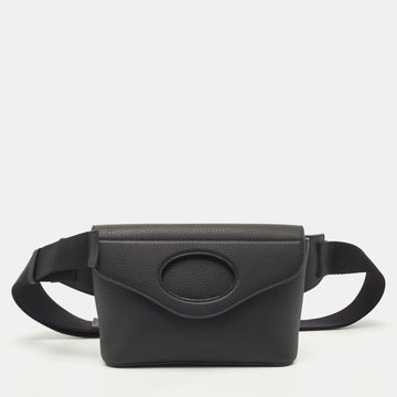 BURBERRY Black Leather Medium Pocket Belt Bag