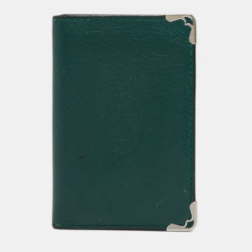 CARTIER Green Leather Must de  6CC Card Holder