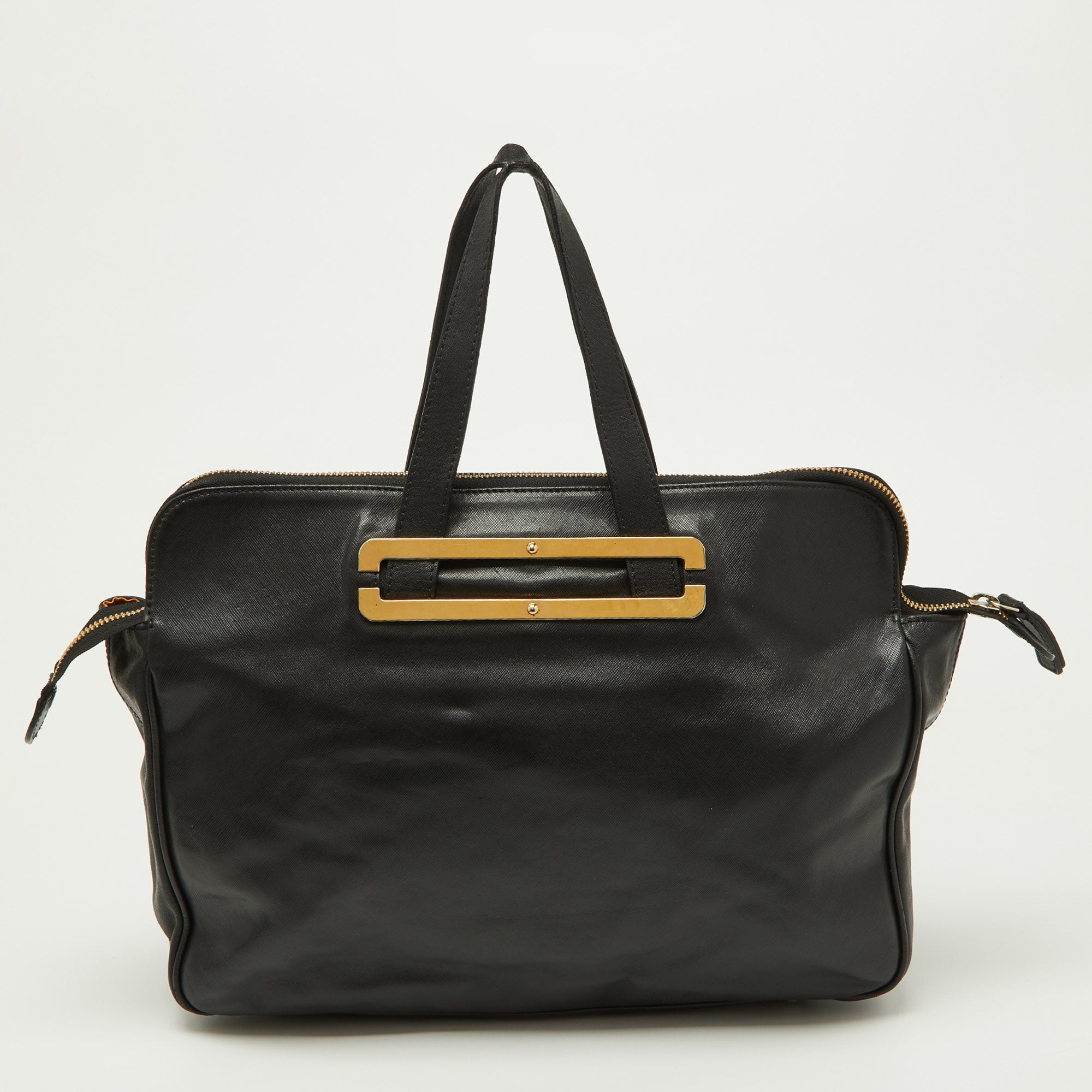 Armani leather store laptop bag