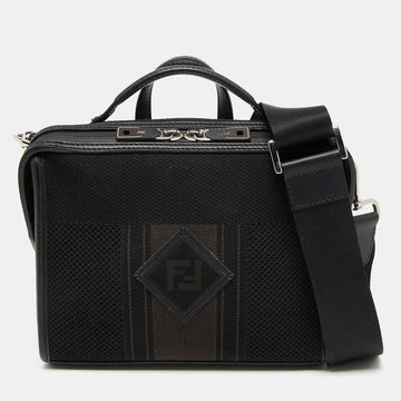 Fendi Black Fabric and Leather Mini Lui Bag