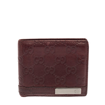 Gucci Red Guccissima Leather Bifold Wallet