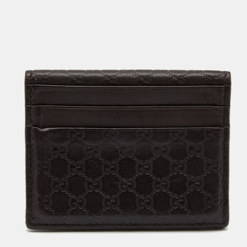 Gucci Brown Guccissima Leather Bifold Card Case