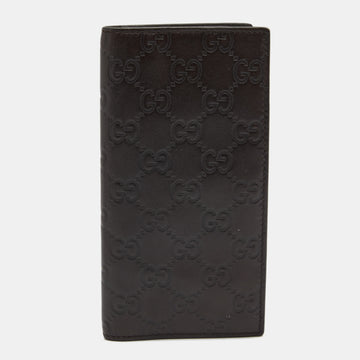 Gucci Dark Brown Guccissima Leather Bifold Wallet