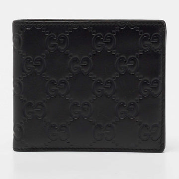 Gucci Black Guccissima Leather Bifold Wallet