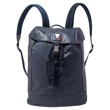 Louis Vuitton Navy Leather and Nylon V Line Pulse Backpack