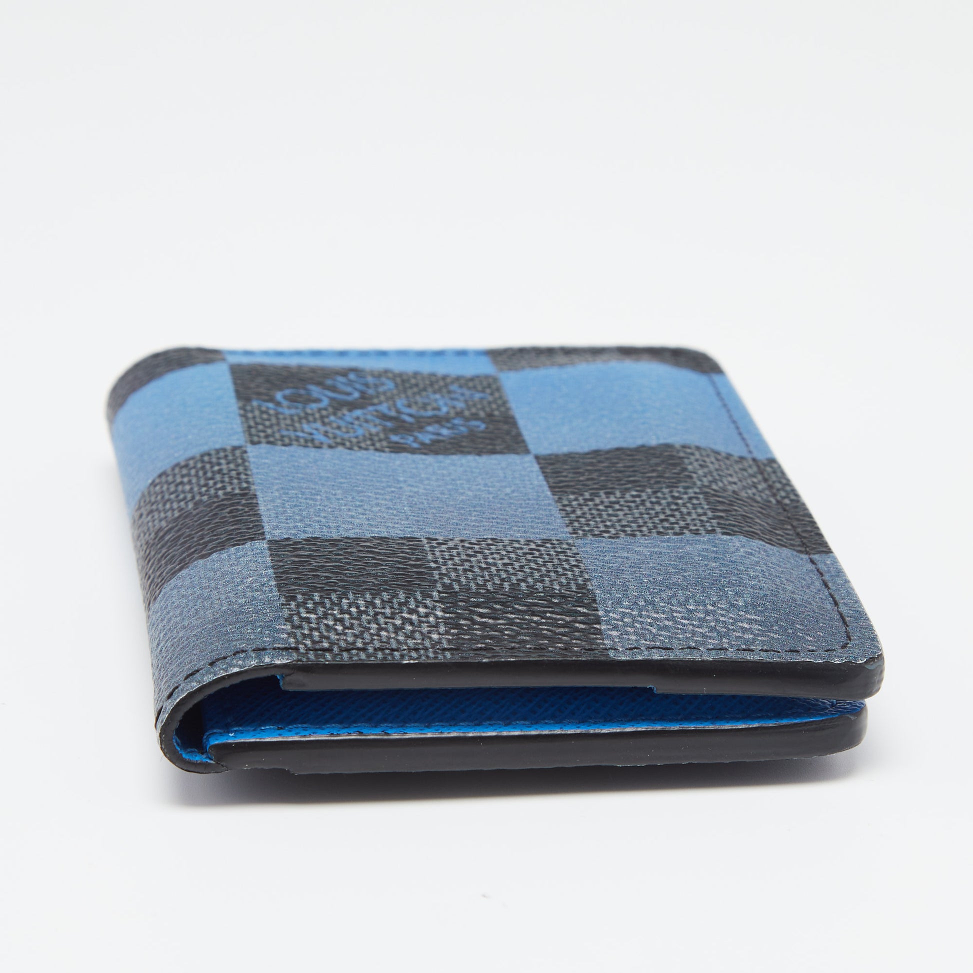Louis Vuitton Pocket Organizer N40412 Damier Graphite Canvas Gray Blue