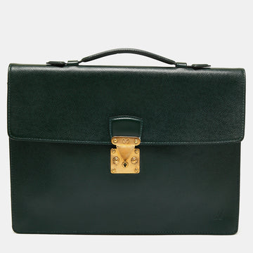 Louis Vuitton Episea Taiga Leather Serviette Kourad Briefcase