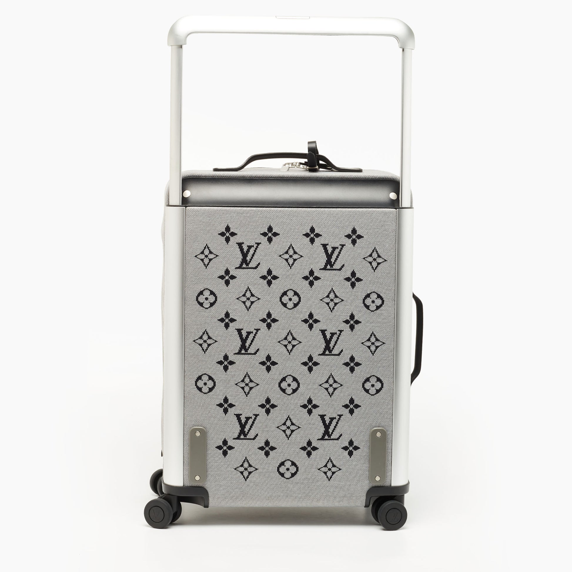 Louis Vuitton Grey Jacquard Knit Monogram Soft Horizon 55 Luggage