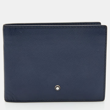 MONTBLANC Nay Blue Leather Meisterstuck 6CC Bifold Wallet