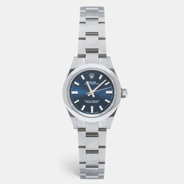 Rolex Blue Oystersteel Oyster Perpetual M276200-0003 Women's Wristwatch 28 mm