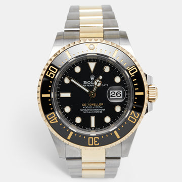 Rolex Black 18k Yellow Gold Stainless Steel Sea-Dweller M126603-0001 Men's Wristwatch 43 mm