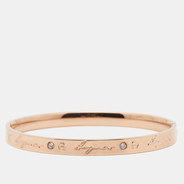 AIGNER Rose Gold Plated Crystal Bangle Bracelet