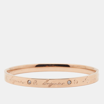 AIGNER Rose Gold Plated Crystal Bangle Bracelet