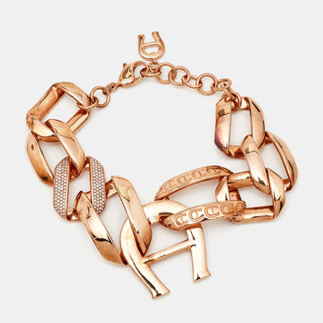 AIGNER Rose Gold Plated Crystal Pisa Bracelet