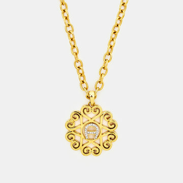 AIGNER Crystal Gold Tone Necklace