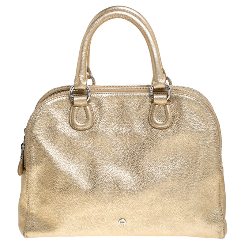 Metallic sales leather handbags