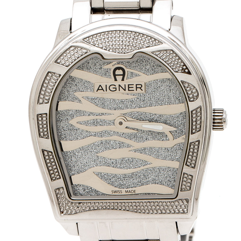 AIGNER Silver Stainless Steel Verona A48100 Women s Wristwatch 33 mm